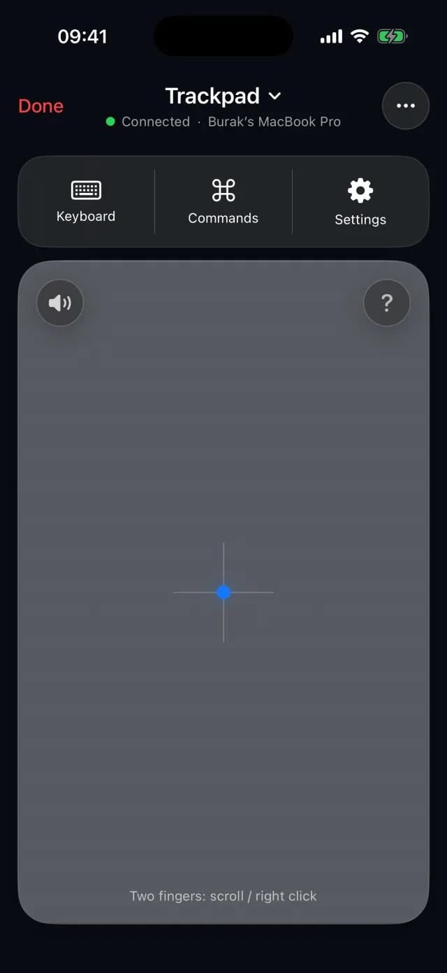 Trackpad-Modus auf dem iPhone